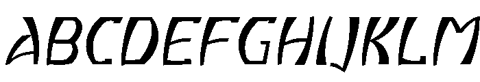 Atikupersonaluse-ThinSlanted Font UPPERCASE