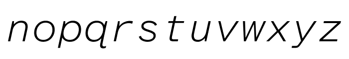 Atkinson Hyperlegible Mono ExtraLight Italic Font LOWERCASE