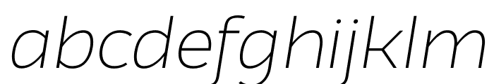 Atozimple ExtraLight Italic Font LOWERCASE