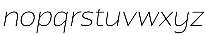 Atozimple ExtraLight Italic Font LOWERCASE