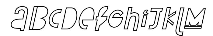 Attracted Monday Outline Italic Font LOWERCASE