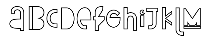 Attracted Monday Outline Font LOWERCASE