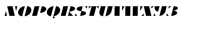 AT Traffa Stencil Italic Font UPPERCASE