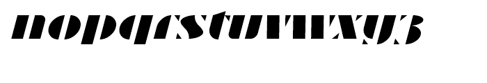 AT Traffa Stencil Italic Font LOWERCASE