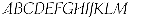 Atlantic Serif Italic OSF Font UPPERCASE