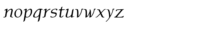 Atlantic Serif Italic Font LOWERCASE