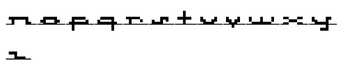 Atomic Inline Script Font LOWERCASE