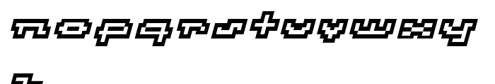 Atomic Outline Italic Font LOWERCASE