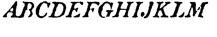 Attic Antique Italic Font UPPERCASE