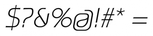 Ata Extra Light Italic Font OTHER CHARS