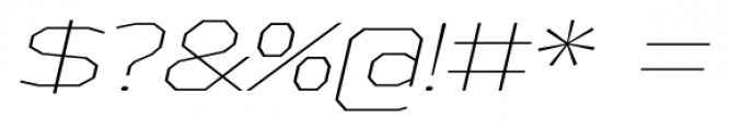 Athabasca Extended Extra Light Italic Font OTHER CHARS