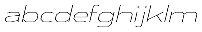 Athabasca Extended Extra Light Italic Font LOWERCASE