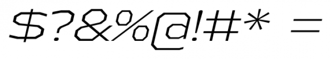 Athabasca Extended Light Italic Font OTHER CHARS