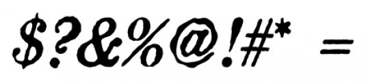 Attic Antique Italic Font OTHER CHARS