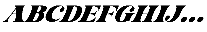 AT Karuan Black Italic Font UPPERCASE