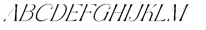 AT Karuan Thin Italic Font UPPERCASE