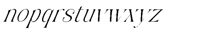AT Karuan Thin Italic Font LOWERCASE