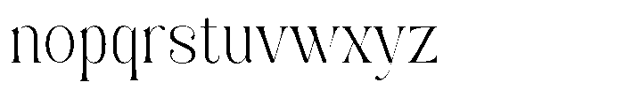 AT Karuan Thin Font LOWERCASE