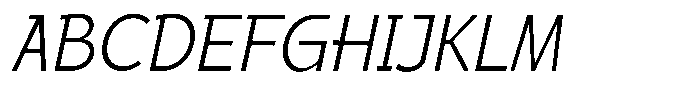 AT Landesan Thin Italic Font UPPERCASE