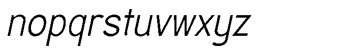 AT Landesan Thin Italic Font LOWERCASE