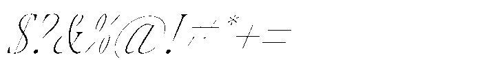 AT Paskalara Thin Italic Font OTHER CHARS