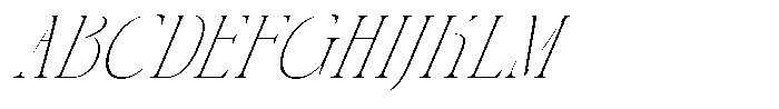 AT Paskalara Thin Italic Font UPPERCASE