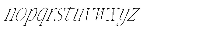 AT Paskalara Thin Italic Font LOWERCASE