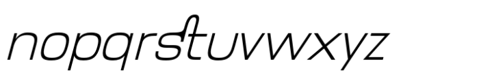 AT Pinko Thin Italic Font LOWERCASE