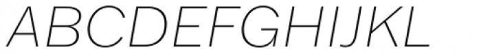 ATF Franklin Gothic Thin Italic Font UPPERCASE