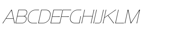 Ata 25 Thin Italic Font UPPERCASE