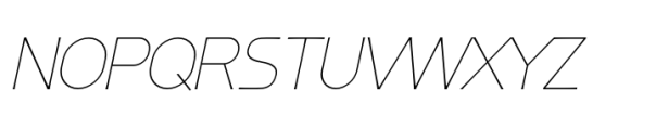 Ata 25 Thin Italic Font UPPERCASE