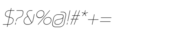 Ata Rounded 25 Thin Italic Font OTHER CHARS