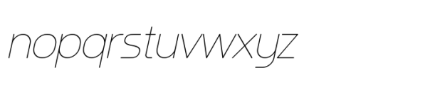 Ata Rounded 25 Thin Italic Font LOWERCASE