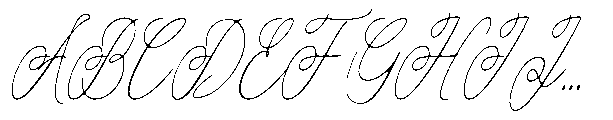 Atakana script Atakana Bold Soft Slant Font UPPERCASE