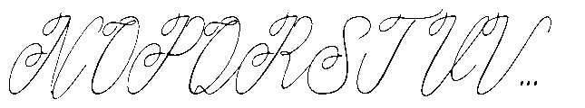 Atakana script Atakana Bold Soft Slant Font UPPERCASE