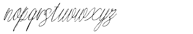 Atakana script Atakana Bold Soft Slant Font LOWERCASE