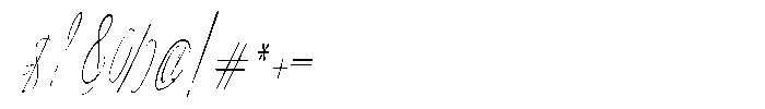 Atakana script Condensed Slant Font OTHER CHARS