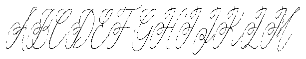 Atakana script Condensed Slant Font UPPERCASE