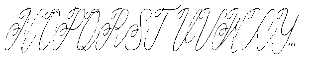 Atakana script Soft Condensed Slant Font UPPERCASE