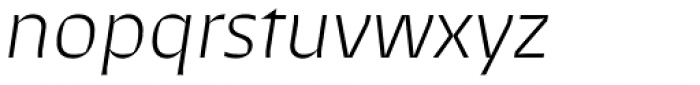 Atenas Thin Italic Font LOWERCASE