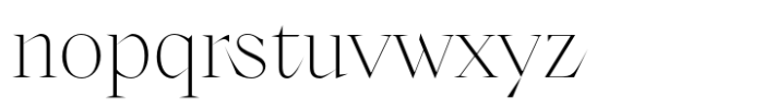 Athea Thin Font LOWERCASE