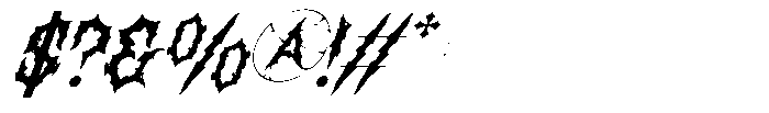 Atherna Oblique Font OTHER CHARS