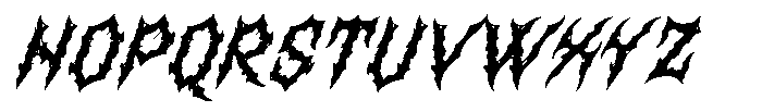 Atherna Oblique Font LOWERCASE