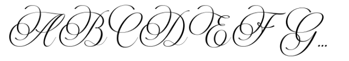Athesa Luxurious Script Font UPPERCASE