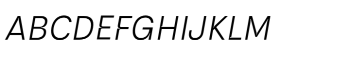 Athler Light Oblique Font UPPERCASE