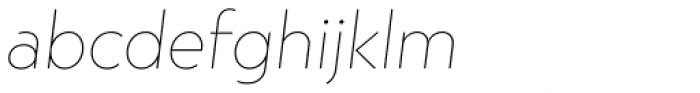 Atlan Thin Italic Font LOWERCASE