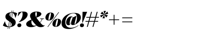 Atlante Display Black Italic Font OTHER CHARS