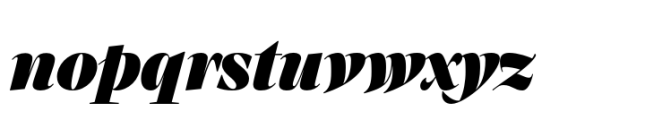 Atlante Display Black Italic Font LOWERCASE
