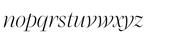 Atlante Display Light Italic Font LOWERCASE
