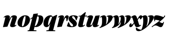Atlante Text Black Italic Font LOWERCASE
